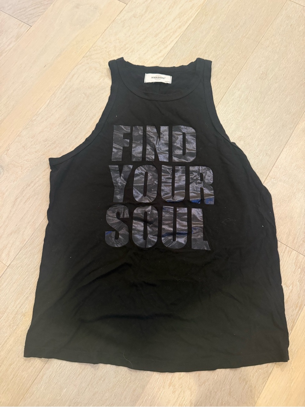 SoulCycle Black Graphic Tank Top "Find Your Soul"